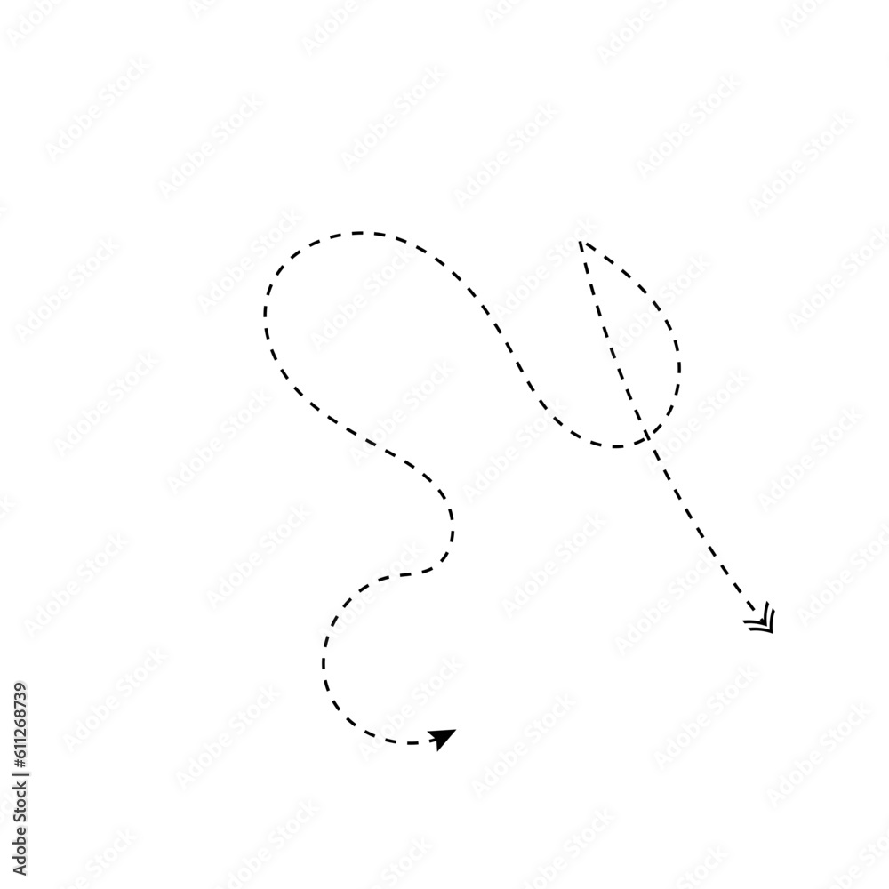Abstract Dashed Line Arrow