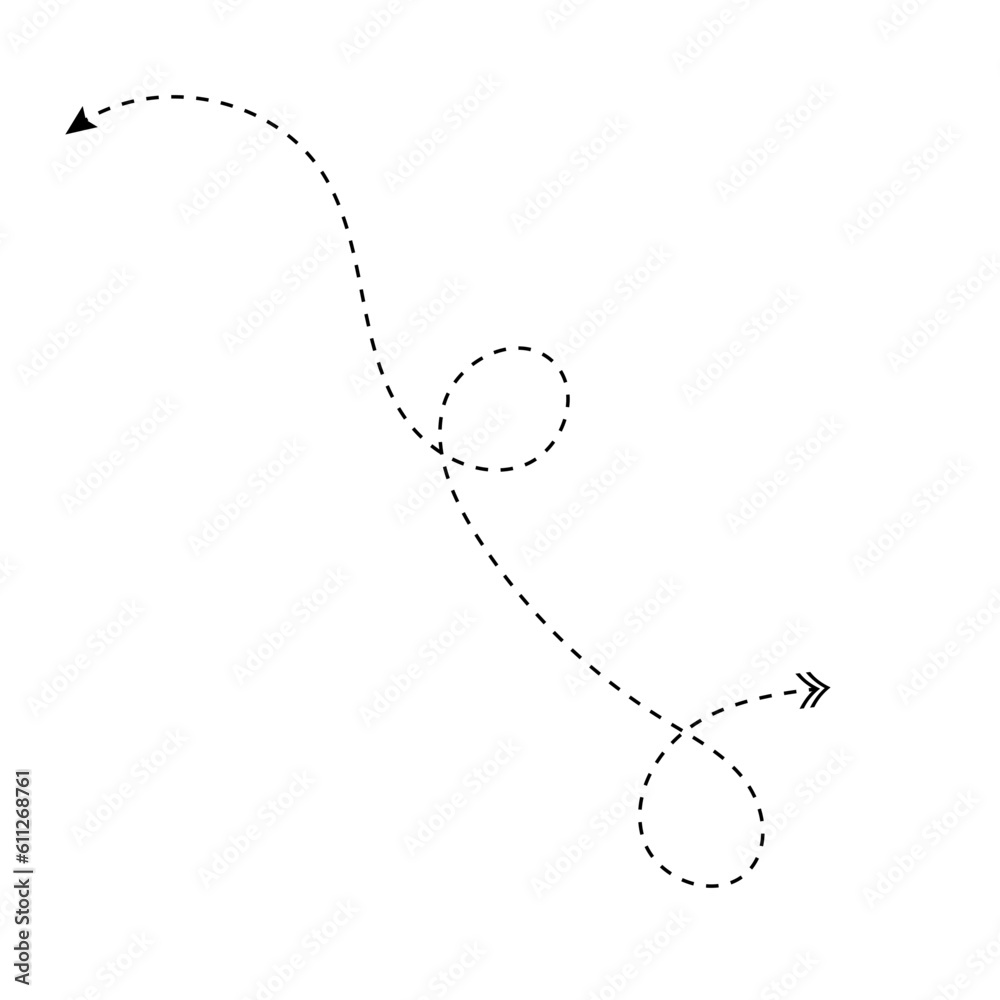 Abstract Dashed Line Arrow Abstract Dashed Line Arrow