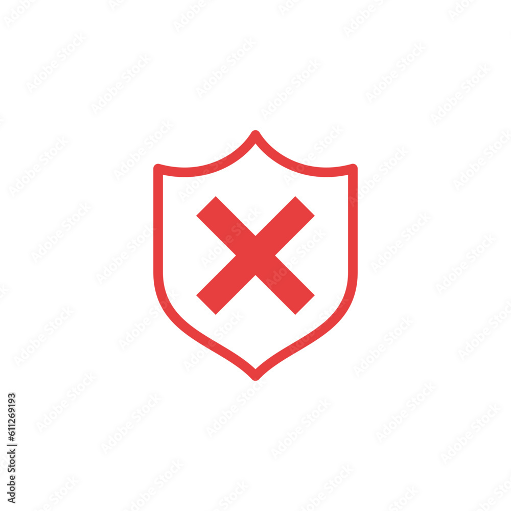 Cross Sign Cancel Denial Icon Vector Cross Sign Cancel Denial Icon Vector
