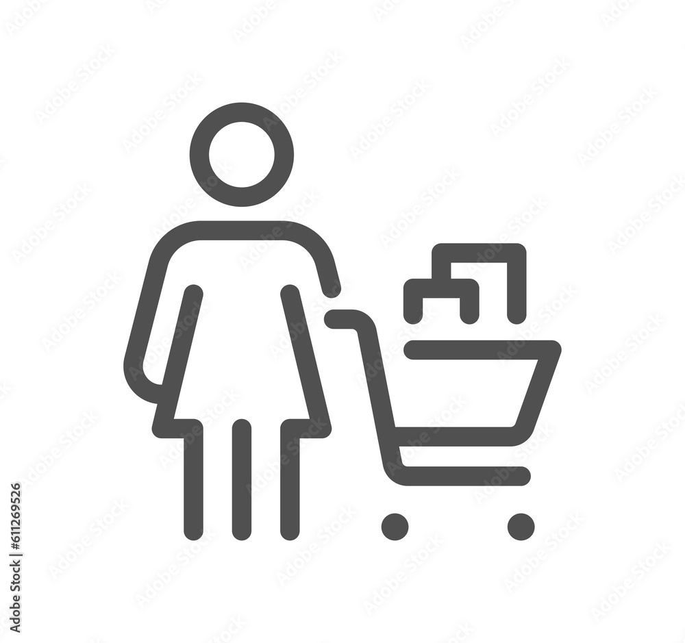 Shop management related icon outline and linear symbol. Shop management related icon outline and linear symbol.