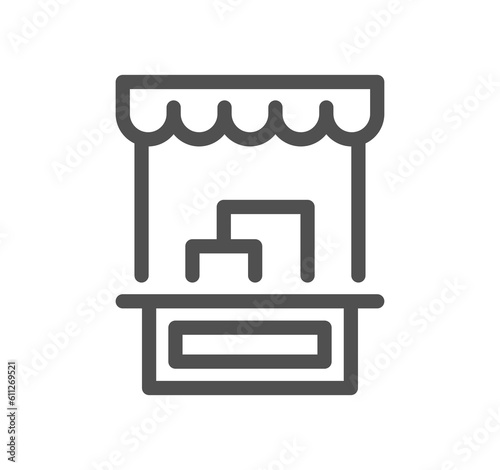 Shop management related icon outline and linear symbol.