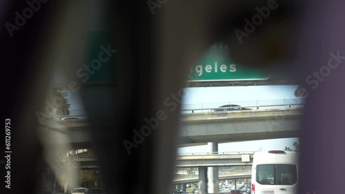 Driving on highway in California in 4k slow motion 60fps