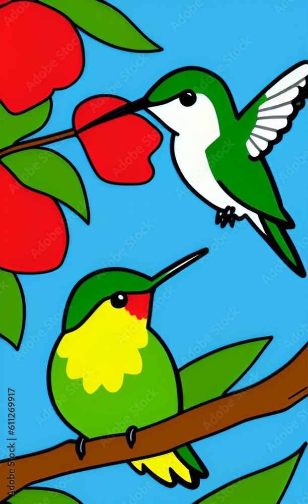 Obraz premium hummingbird art