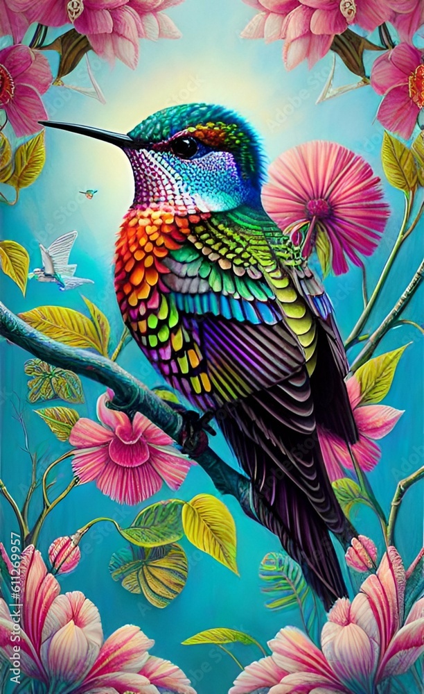 Fototapeta premium hummingbird art