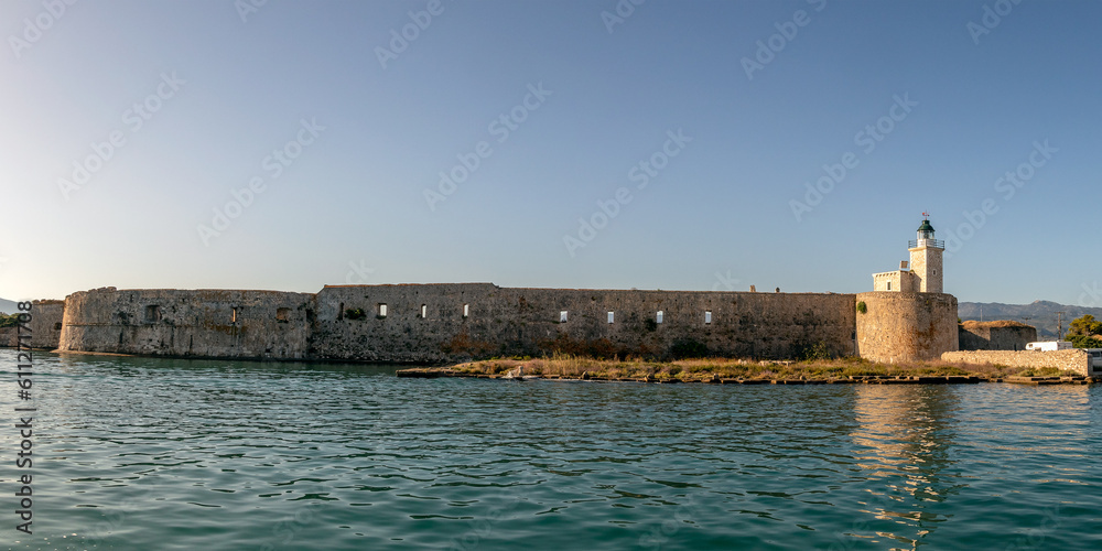 Panoramic View of the old fort on Lefkada Island, Greece