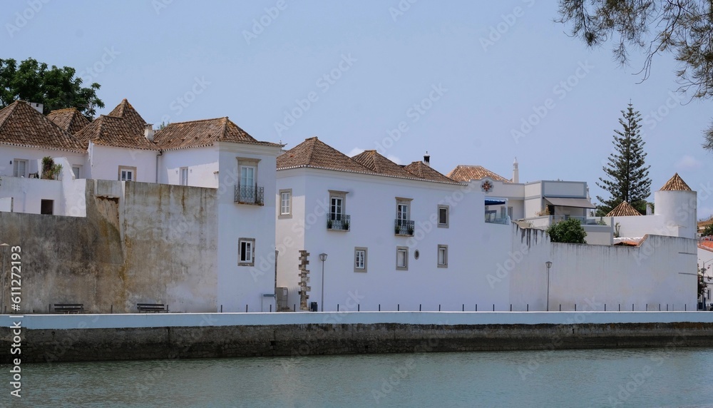The whitewashed houses of Tavira, Algarve, Portugal The whitewashed houses of Tavira, Algarve, Portugal
