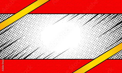 Comic cartoon thumbnail template background