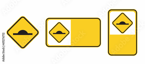 convex road traffic sign vector