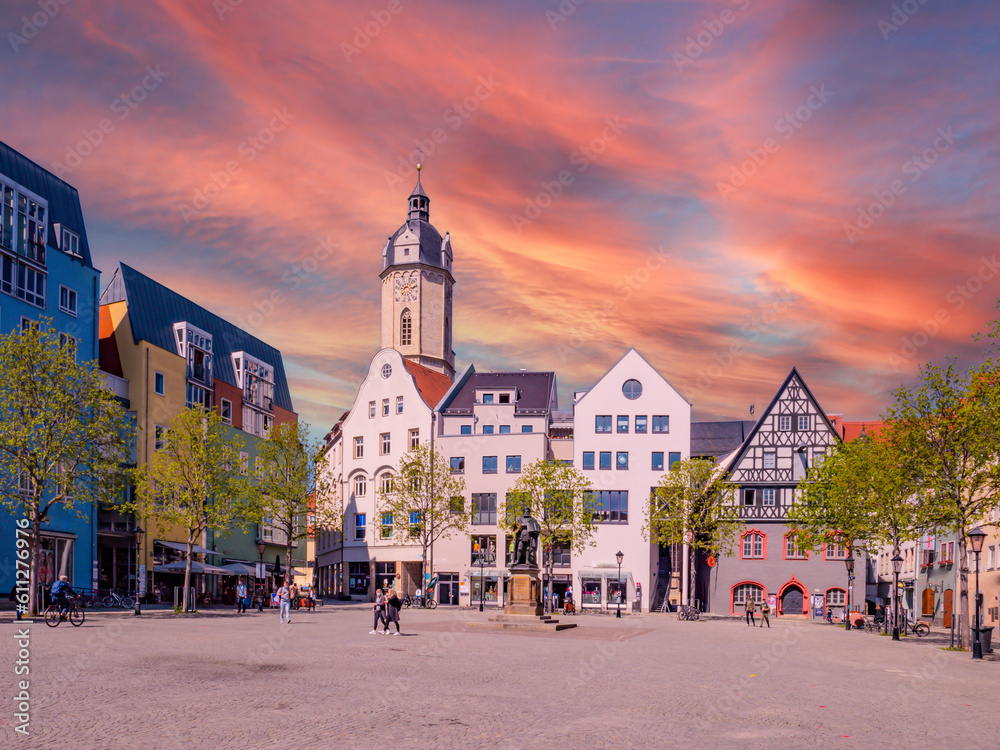 Obraz premium Market square in the center of Jena