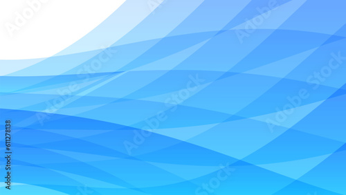波の様な青いウェーブラインのベクター背景画像