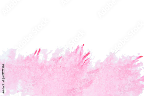 Vector and illustratin. Pink color. Watercolor abstract background painting on white paper. copy space above