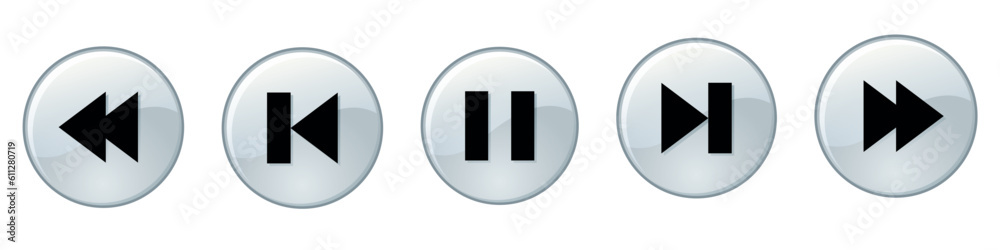 Play and pause icon set. Media player icon set. Music player icon set. Media player icon transparent.EPS 10 Play and pause icon set. Media player icon set. Music player icon set. Media player icon transparent.EPS 10