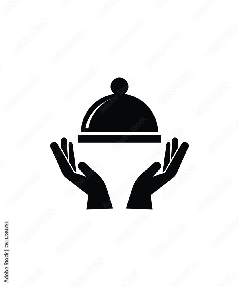 hand holding restaurant menu icon, vector best flat icon.