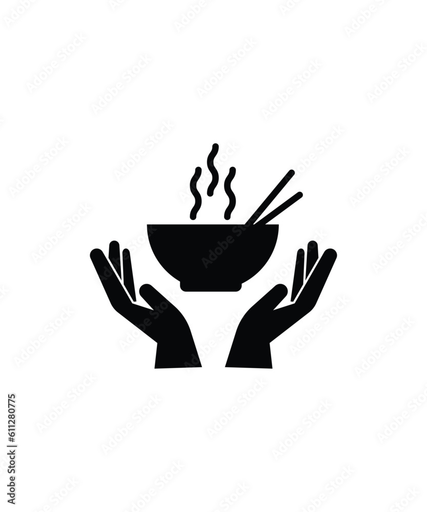 hand holding hot food icon, vector best flat icon. hand holding hot food icon, vector best flat icon.