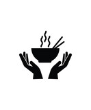 hand holding hot food icon, vector best flat icon.