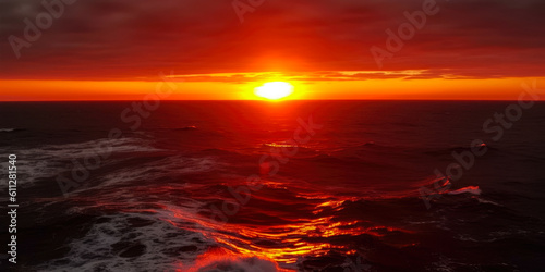landscape, sunset over the ocean, Generative AI © Landscape Planet