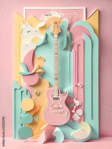 Strings of Melody: A Guitar art works