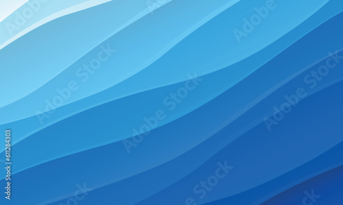 Sea waves pattern. Water wave abstract design. Blue ocean wave layer
