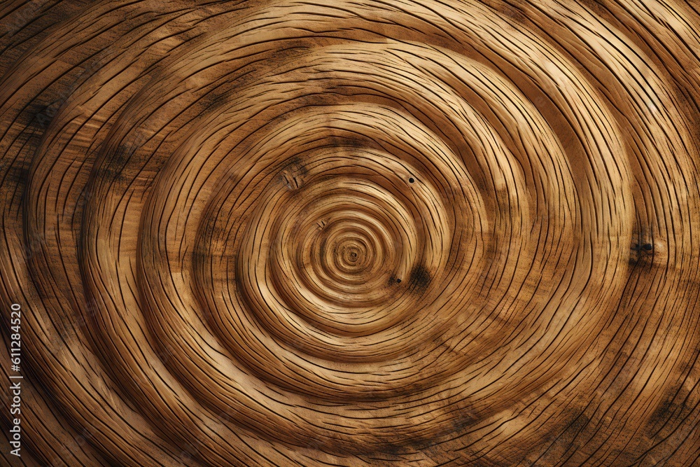 Abstract spiral wood background Generative AI Abstract spiral wood background Generative AI