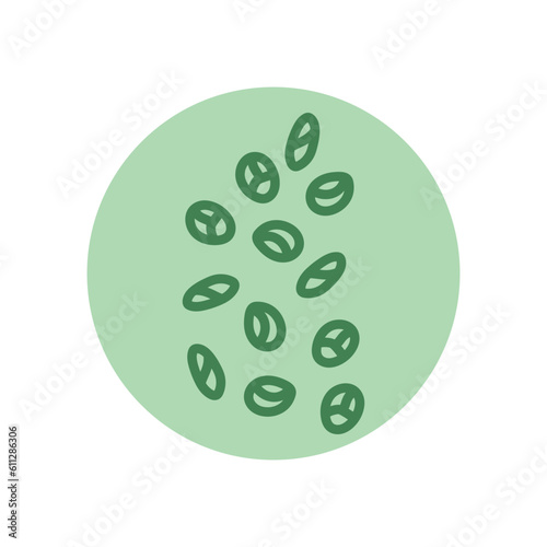 Chia seeds black line icon. Natural organic super food.