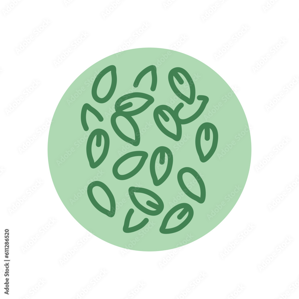 Flax seeds black line icon. Natural organic super food. Flax seeds black line icon. Natural organic super food.