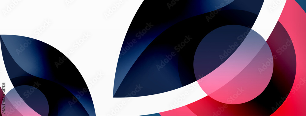 Creative geometric wallpaper. Minimal abstract background. Circle wave and round shapes composition vector illustration for wallpaper banner background or landing page Creative geometric wallpaper. Minimal abstract background. Circle wave and round shapes composition vector illustration for wallpaper banner background or landing page