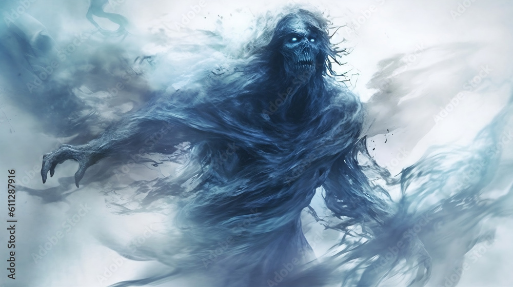 Fototapeta premium Menacing Ghost Artwork, Generative AI.