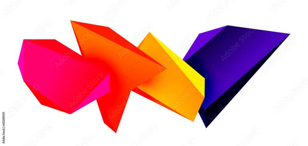 Vector 3d low poly triangle geometric design elements Vector 3d low poly triangle geometric design elements