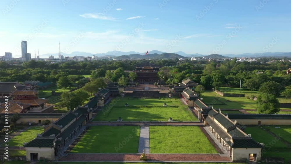 Aerial of Imperial Royal Palace, Hue, Vietnam Aerial of Imperial Royal Palace, Hue, Vietnam