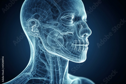 x ray of human head. 
