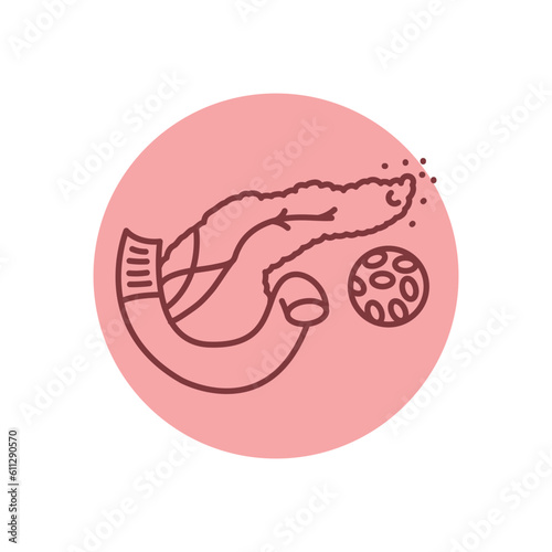 Diabetes black line icon. Autoimmune diseases