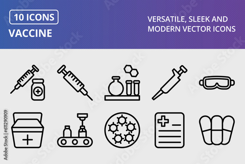 Vector Vaccine Icon Set
