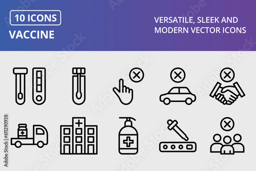 Vector Vaccine Icon Set
