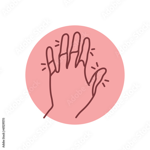 Scleroderma black line icon. Autoimmune diseases