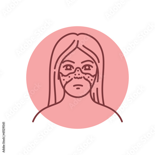 Systemic lupus erythematosus black line icon. Autoimmune diseases