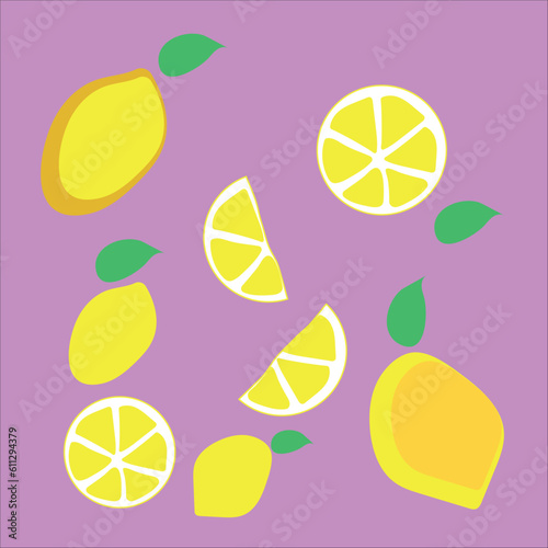 pattern with lemon and lime