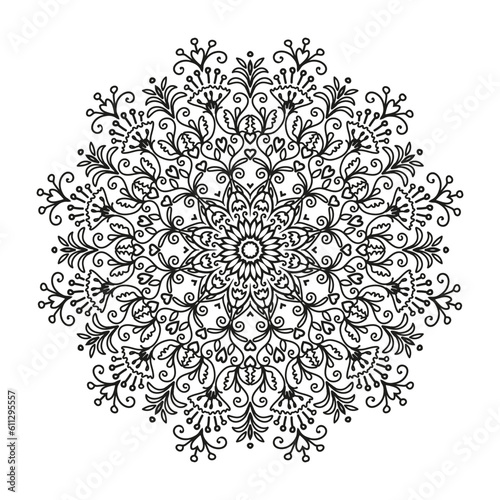 Mandala soul design black and white design