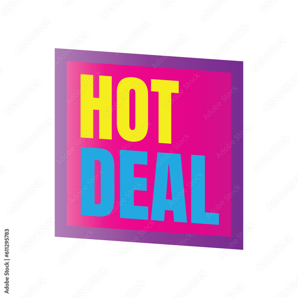 Hot deal promotional vector sign, Grand deal advertising icon, Big sale marketing vector symbol