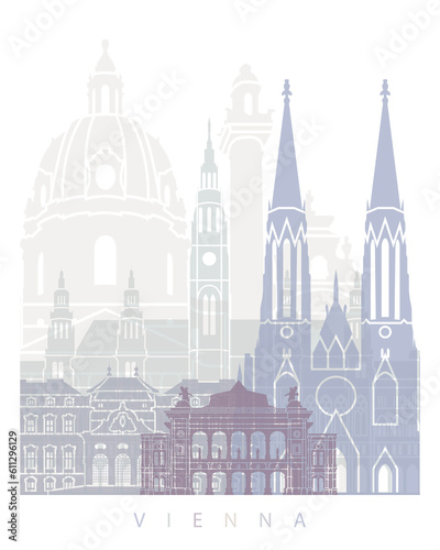 Photography VIENNA SKYLINE POSTER PASTEL