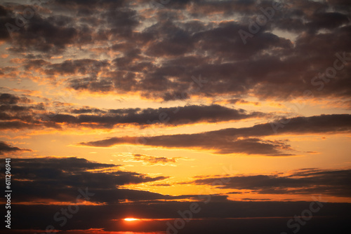 Dramatic Skyline: Sunset Illuminates Clouds or dawn © maykal