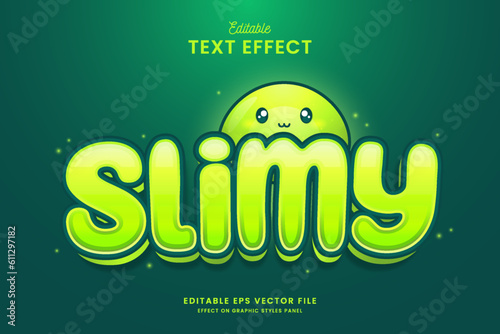 decorative editable slimy text effect vector design