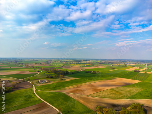 Rural landscape, fields and meadows