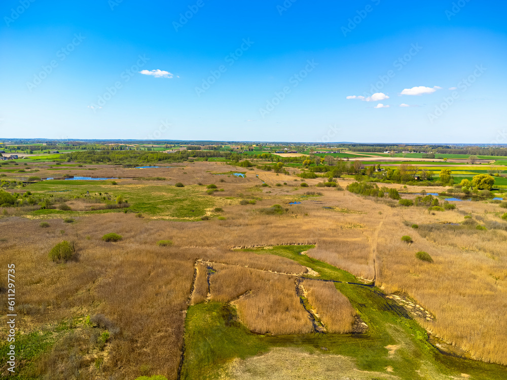Naklejka premium Aerial view of fields