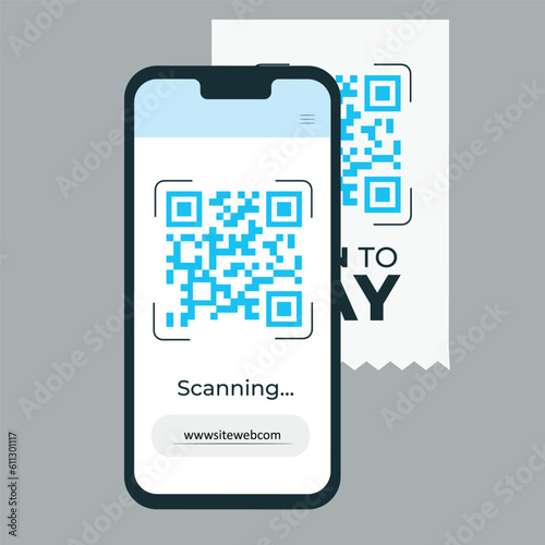 qrcode illustration design vector for business