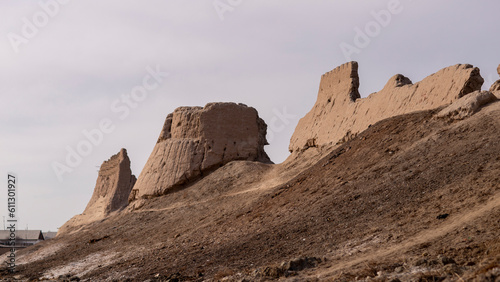 three separately broken castles in uzbekistan