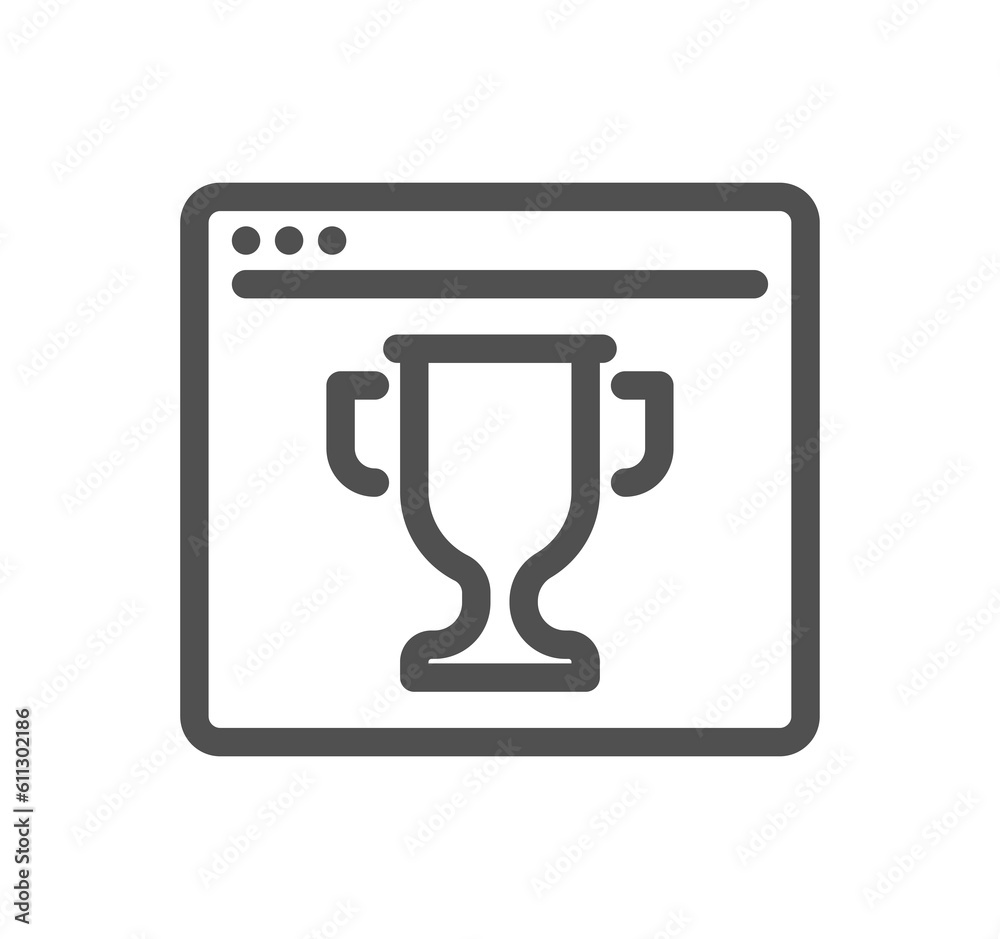 Awards related icon outline and linear symbol.