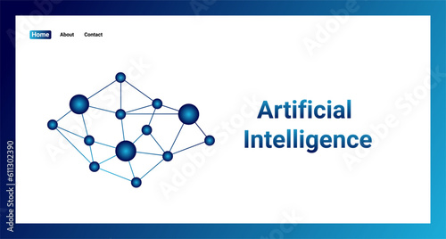 Banner for the site. Technology and artificial intelligence banner