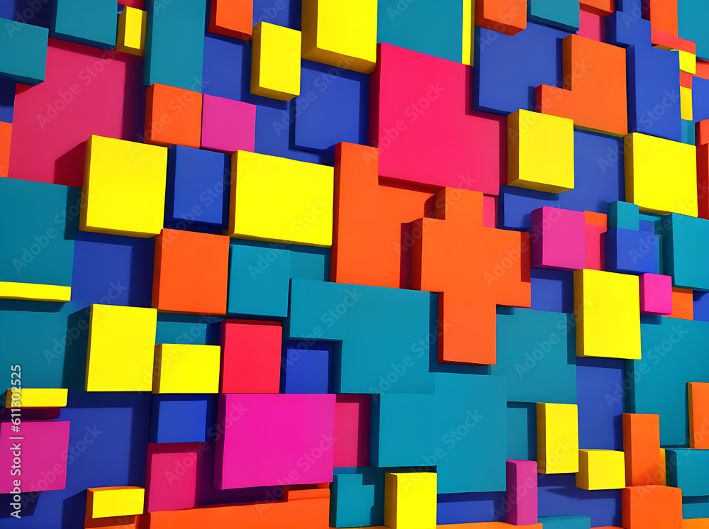 Colorful abstract geometric 3D background panels. Colorful abstract geometric 3D background panels.