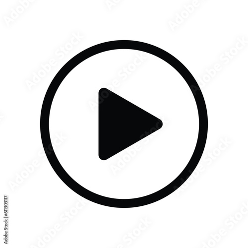 play button, simple icon, vector illustration 