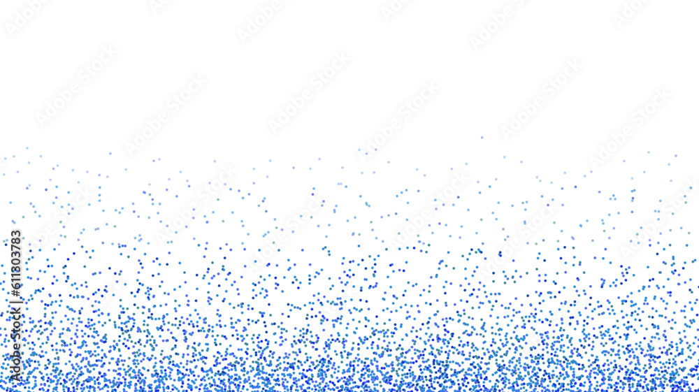 Obraz premium Falling abstract particles. Shining blue confetti